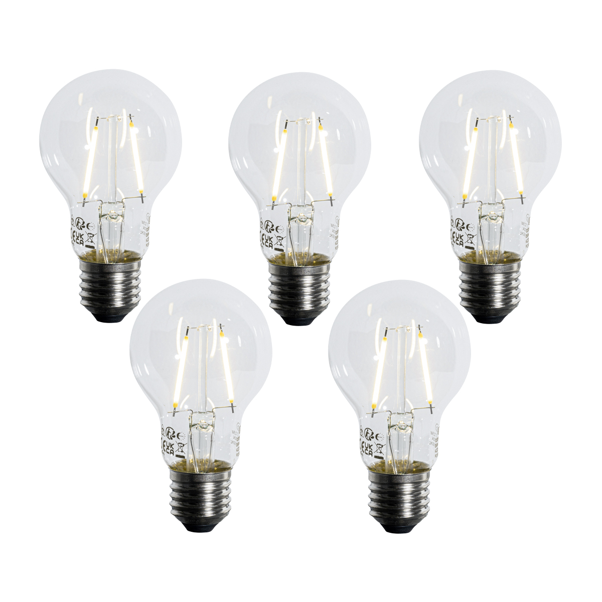 Set od 5 E27 LED žarulja A60 Senzor sumraka 2,5W 250 lm 2700K