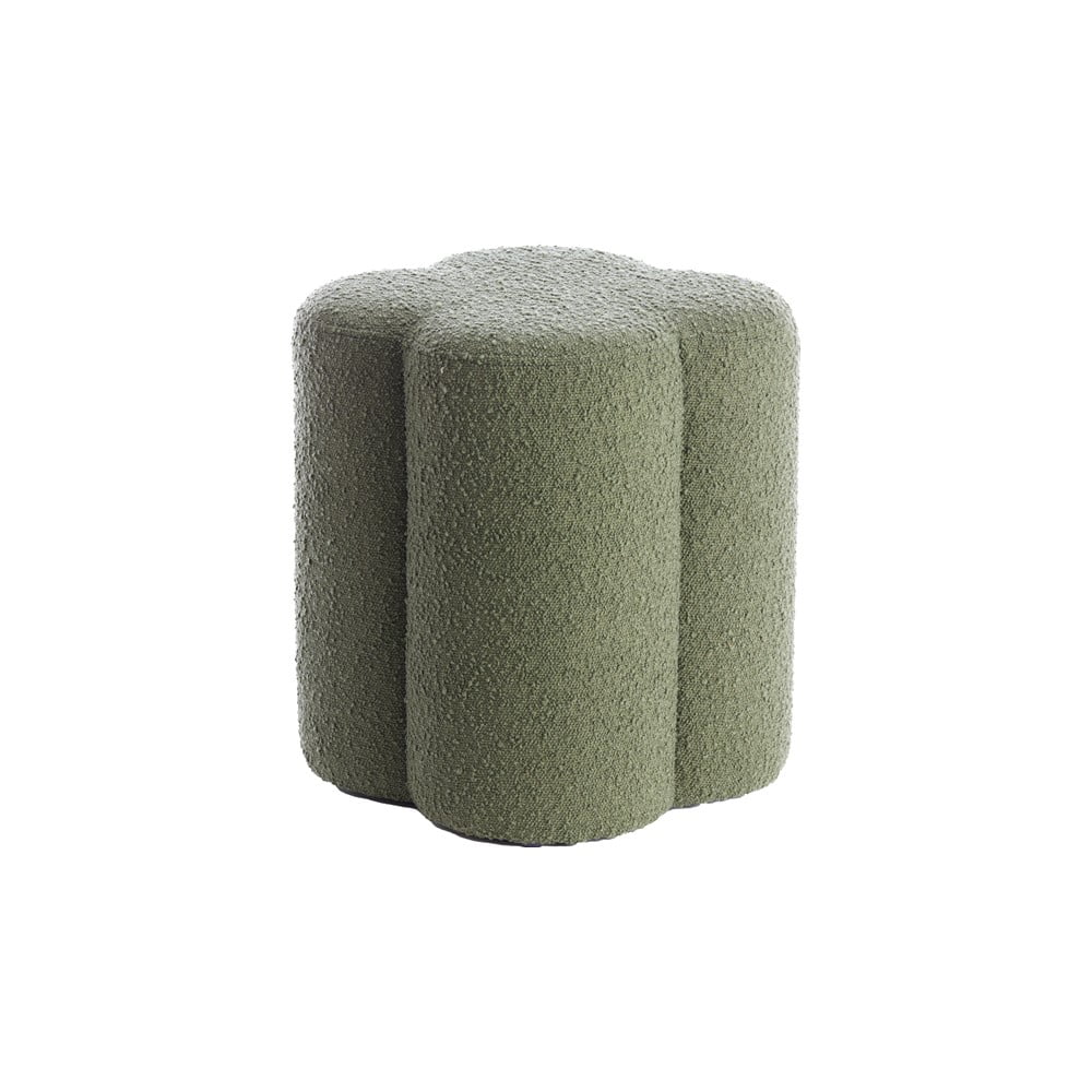 Zeleni tabure od bouclé tkanine Nalani – Light & Living