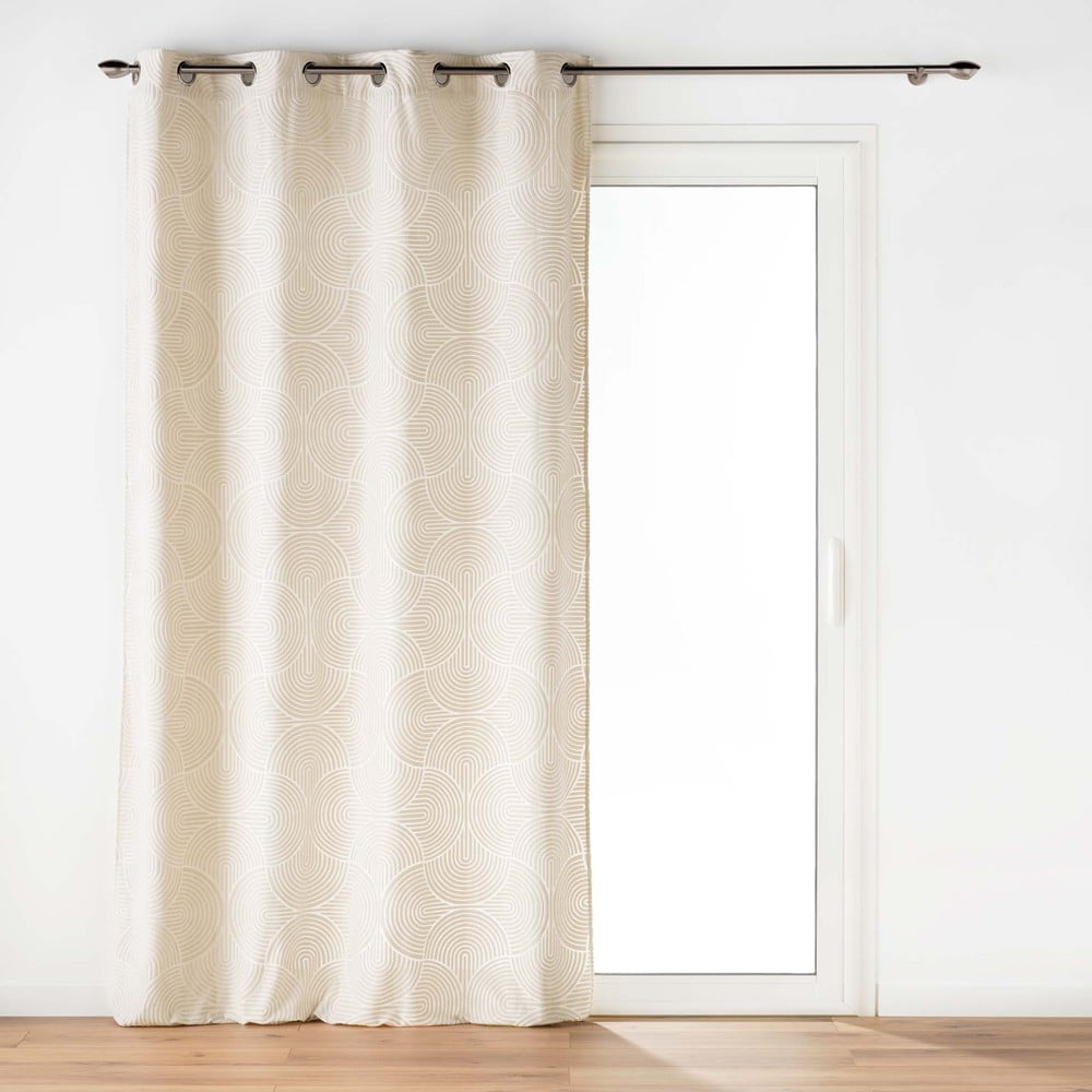 Bež zavjesa od samta 135x260 cm Eva – douceur d'intérieur