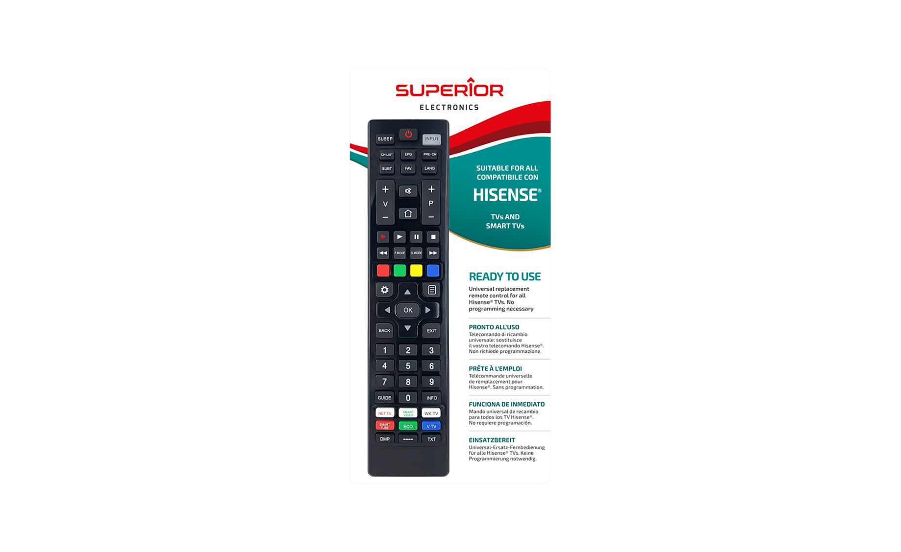 Superior univerzalni daljinski upravljač za Hisense TV