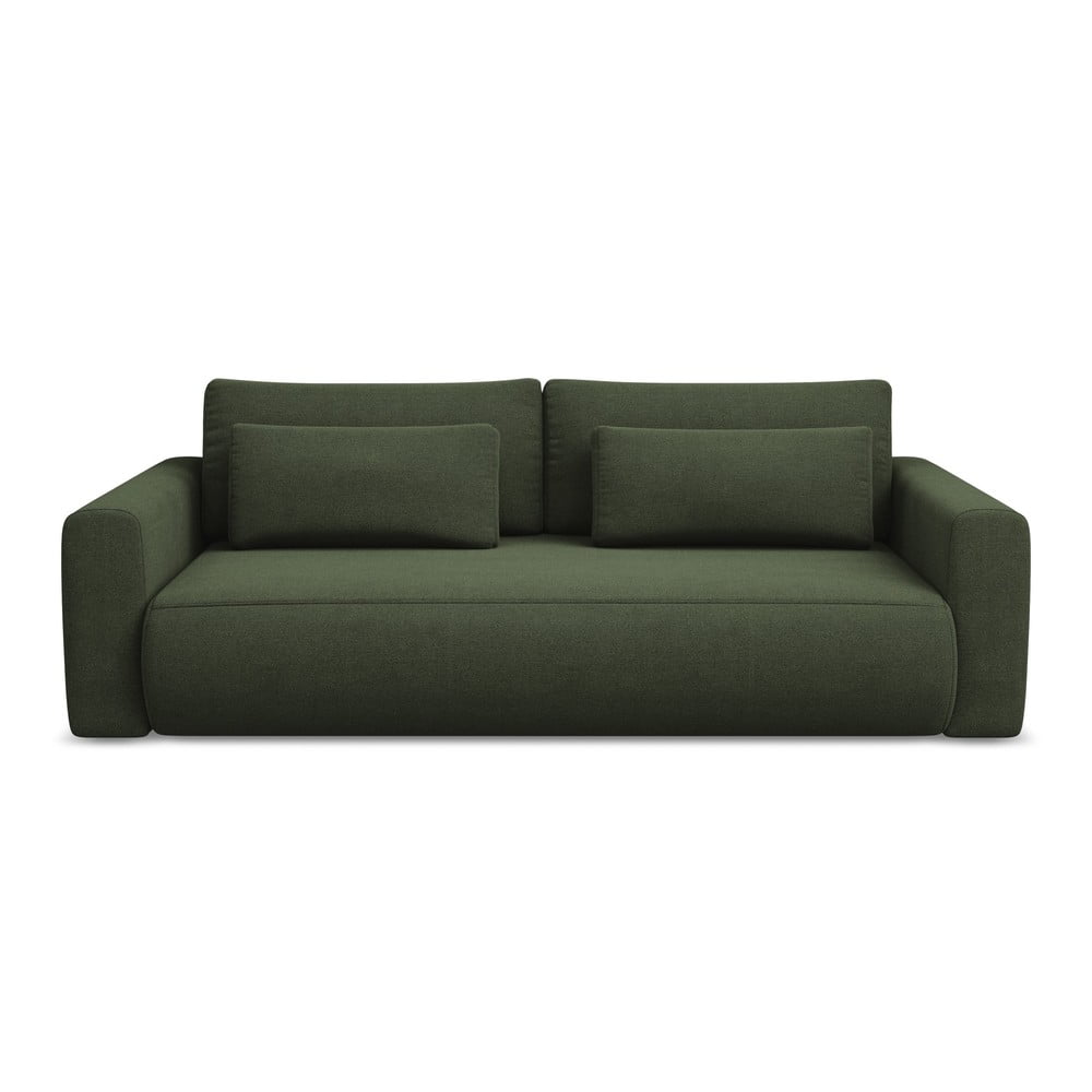 Kaki zelena sklopiva/s prostorom za odlaganje sofa 238 cm Kapua – Makamii