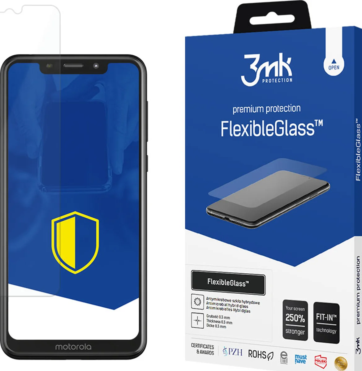 Zaštitno staklo 3MK FlexibleGlass Motorola One Hybrid Glass