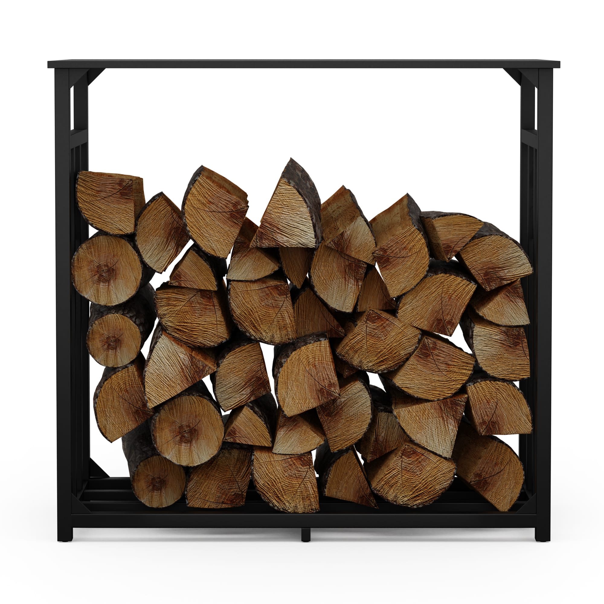 Blumfeldt Valdivsko skladište drva, 1,5 utovarnih metara, stabilan, čelik, pokrivač za kišu, torba za nošenje