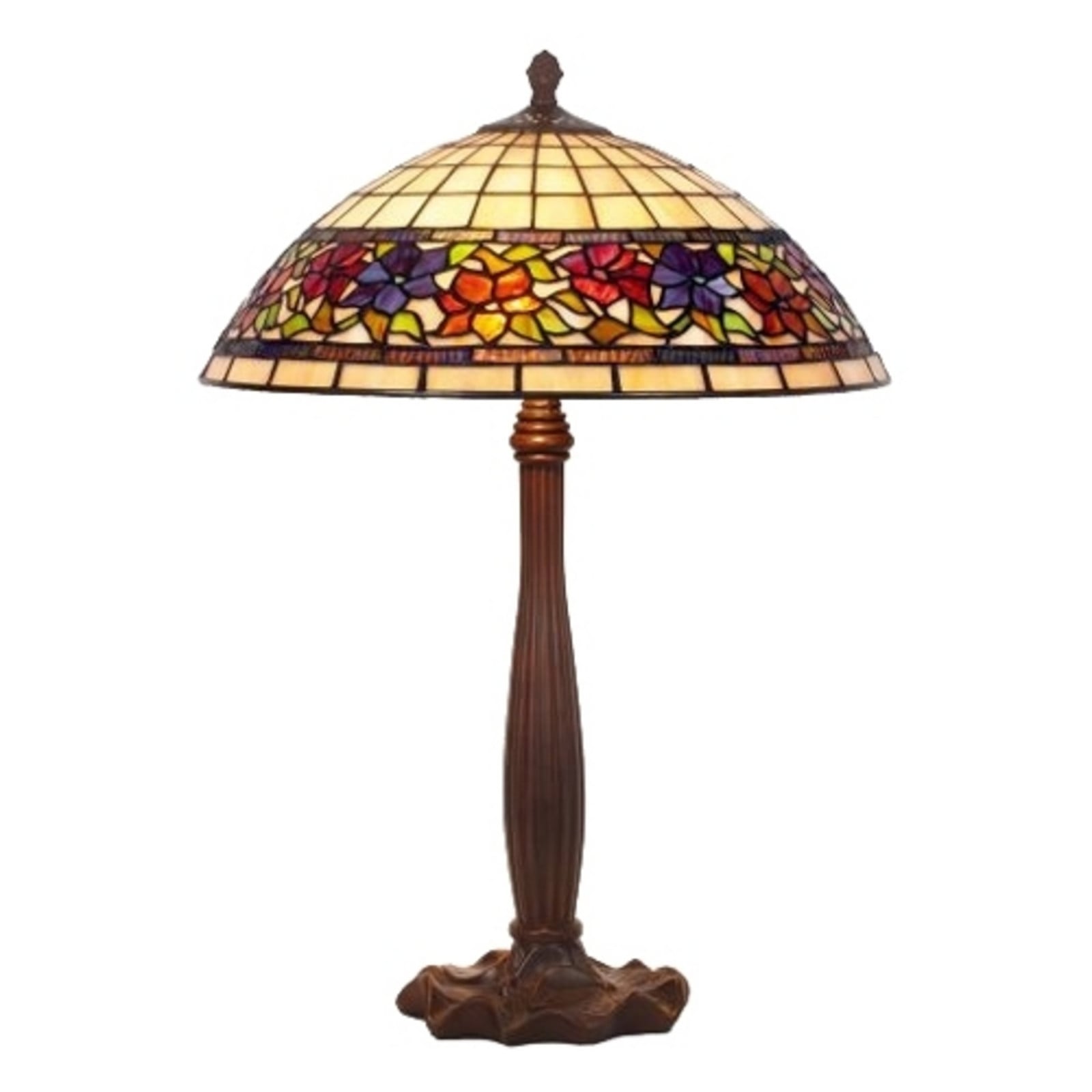 Flora stolna lampa u Tiffany stilu otvorena dolje 64cm