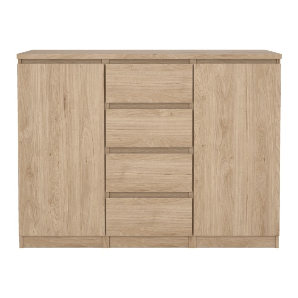 Komoda u dekoru hrasta u prirodnoj boji 121x91x50 cm Naia – Tvilum