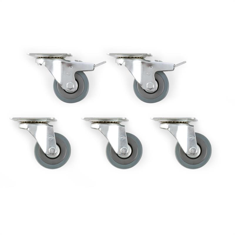 Blumfeldt HIDDENSEE, TOČKOVI ZA TRANSPORT LEŽALJKE ZA PLAŽU, KOTAČI SA KOČNICOM, 50X17CM MAX. 500KG