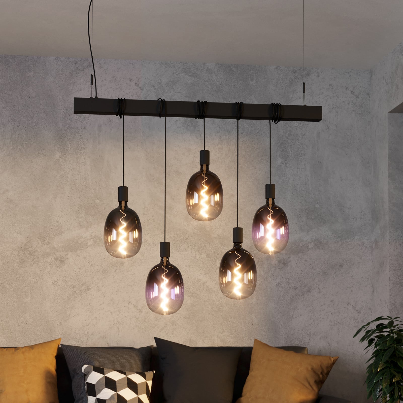 LED žarulja E27 4W T120 1.800K filament ljubičasta dim