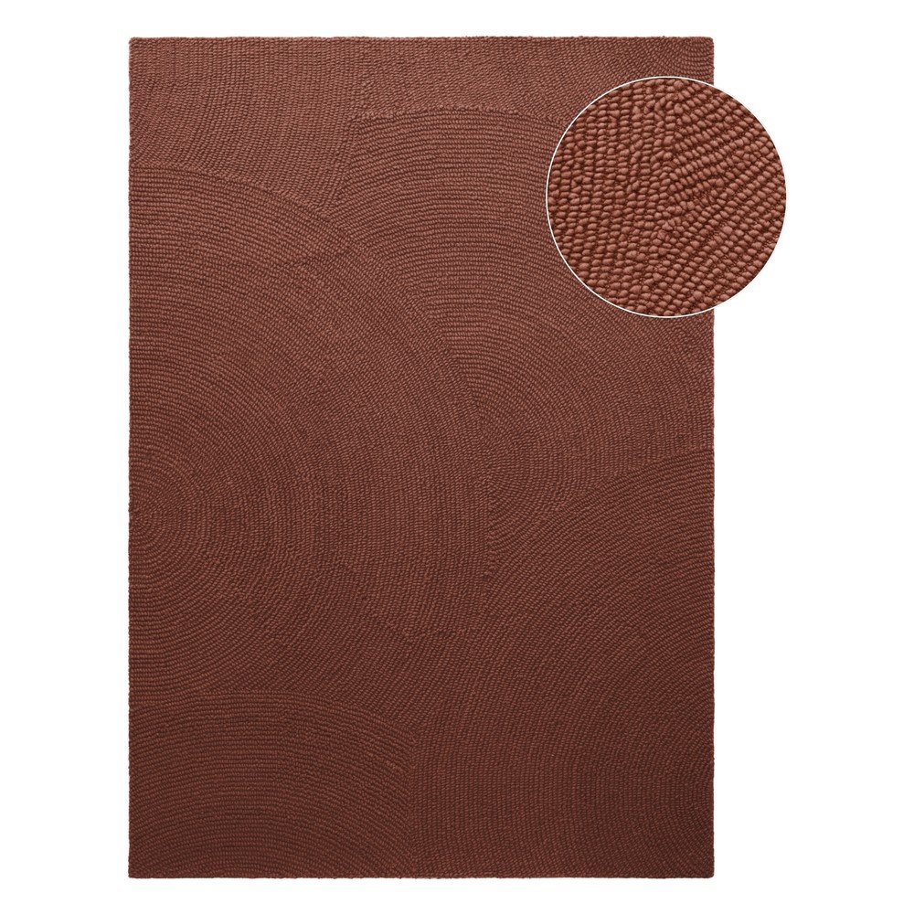 Ciglasti ručno rađen vunen tepih 120x180 cm Calmio – Hanse Home