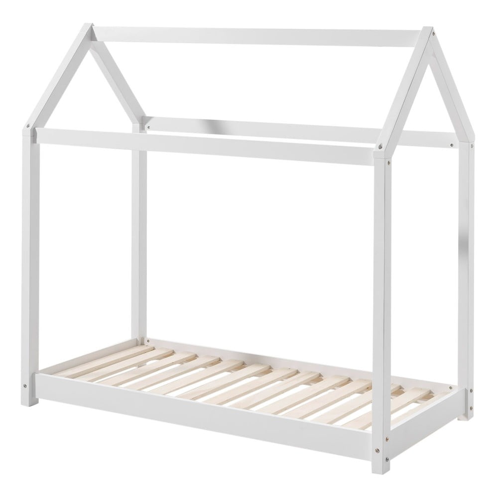 Bijeli dječji krevet Vipack Cabane, 70 x 140 cm