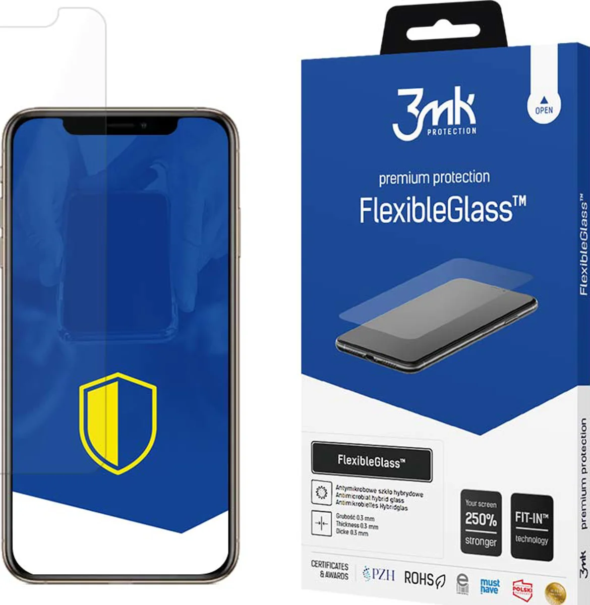 Zaštitno staklo 3MK FlexibleGlass iPhone Xs Max Hybrid Glass