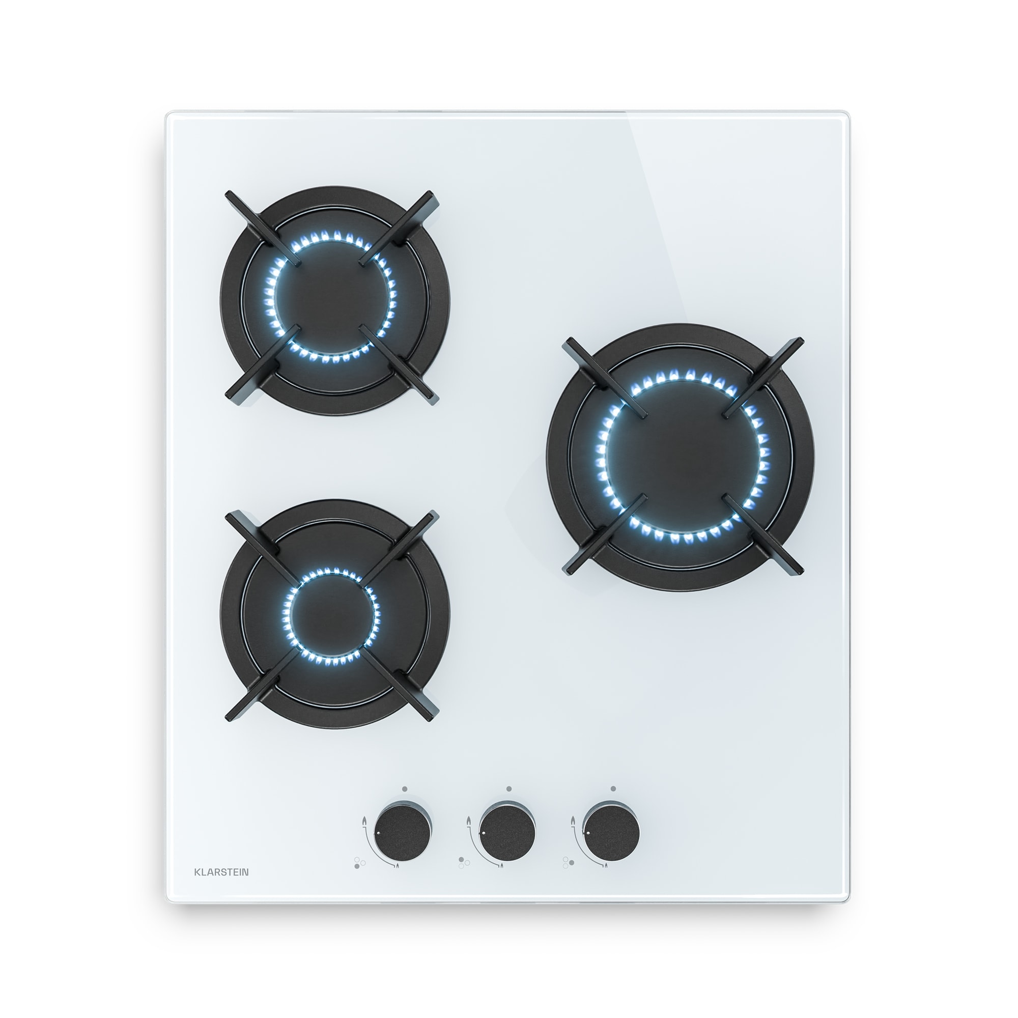 Klarstein Plinska ploča za kuhanje Goldflame | 3 plamenika s električnim paljenjem | prirodni plin i LPG | 5800 W | 45 cm