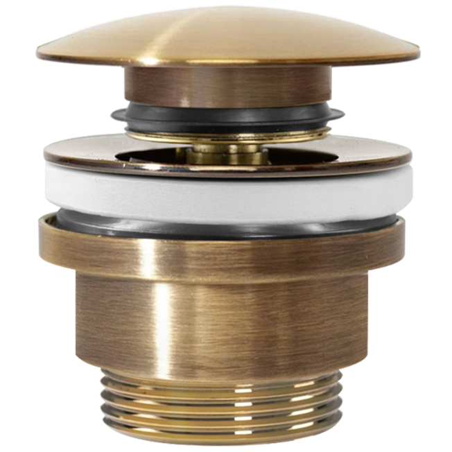 Čep za umivaonik univerzalni klik-klak Rea Brushed GOLD Antique