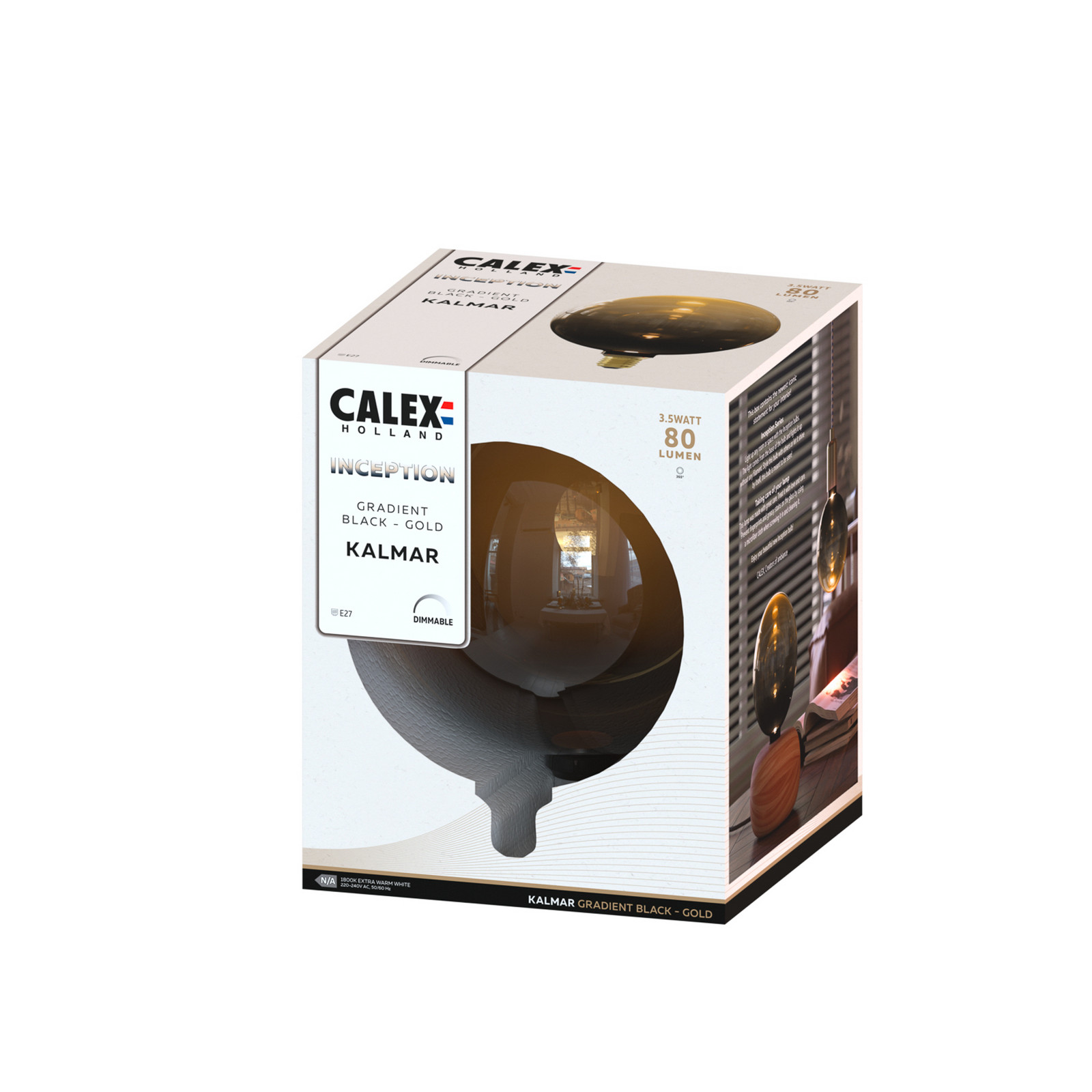 Calex Inception LED Globe E27 G200 3W 1800K dim