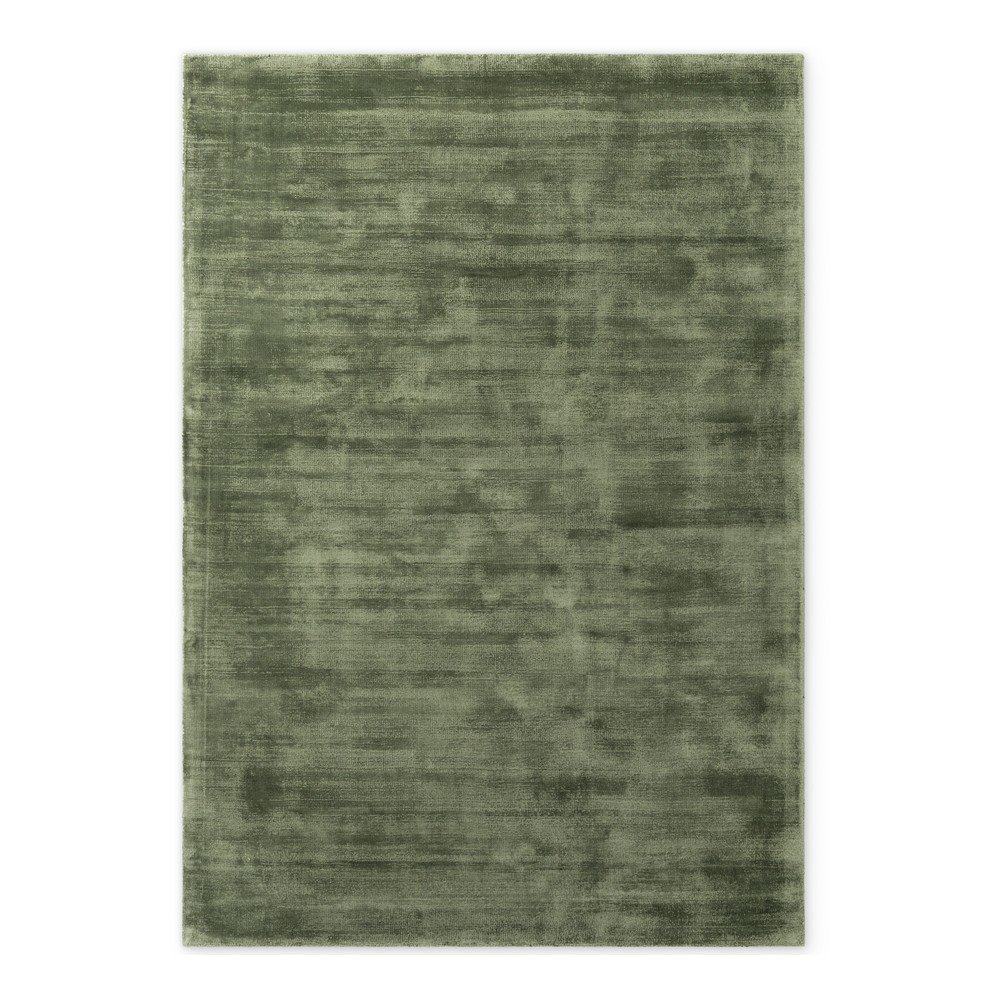 Zeleni ručno rađen tepih viskozan 80x150 cm Noemi – Vikosa