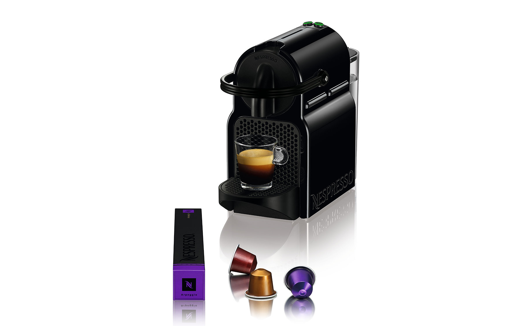 Nespresso Inissia Black aparat za kavu, crni