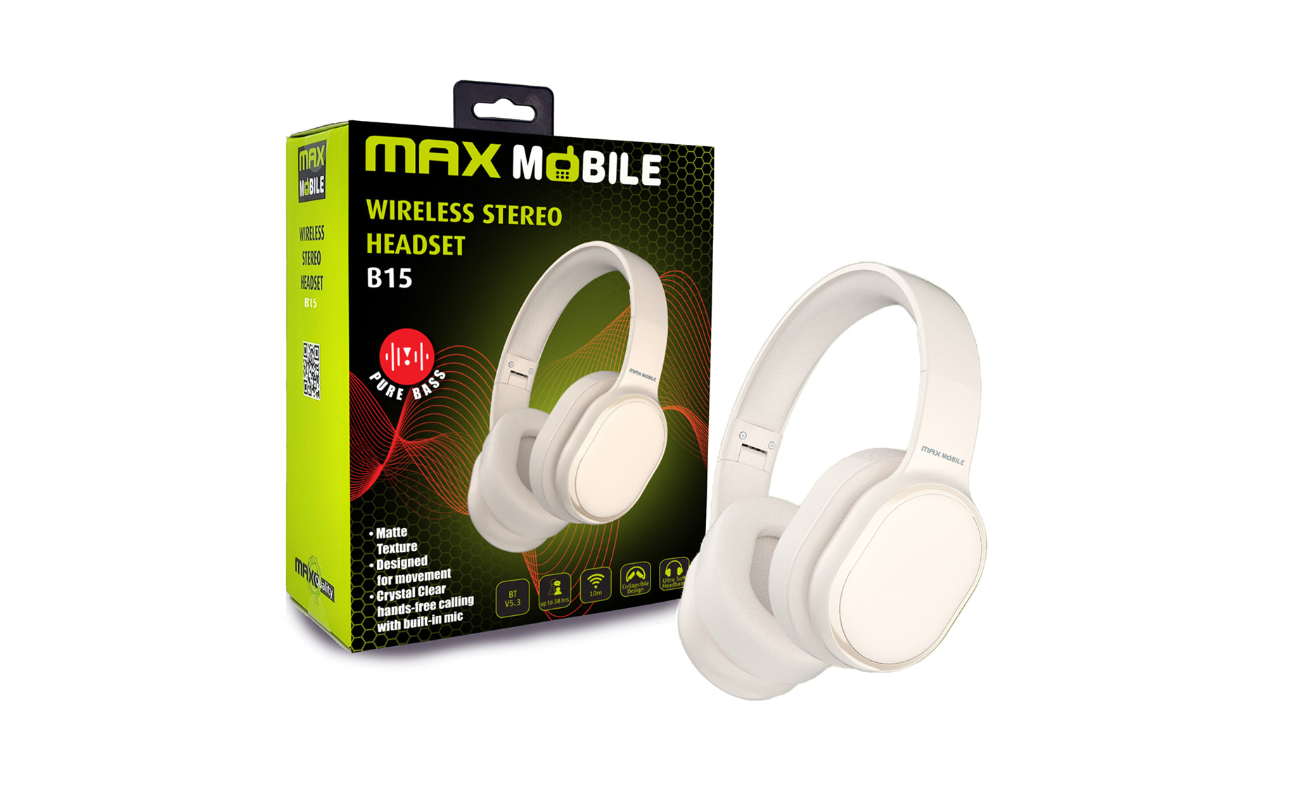 Max Mobile B15 bluetooth slušalice , beige