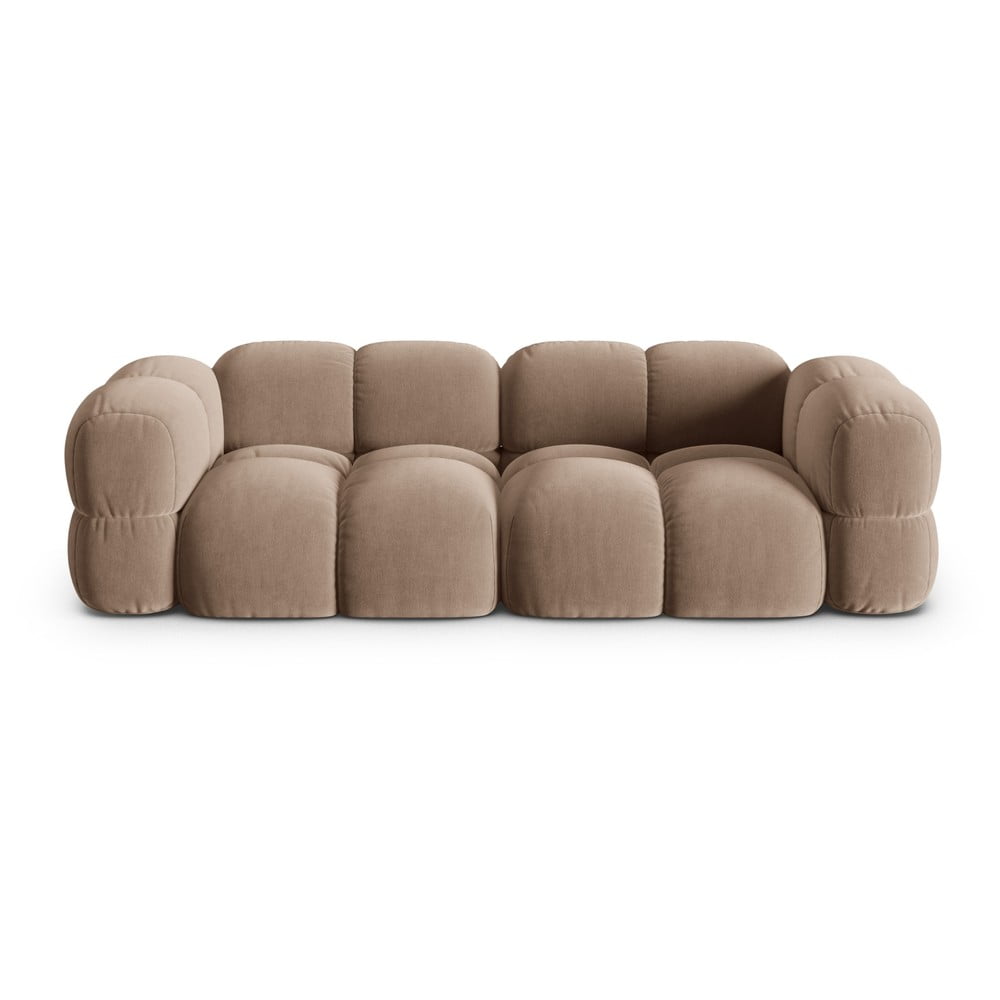Smeđa baršunasti sofa 250 cm Loretto – Cosmopolitan Design