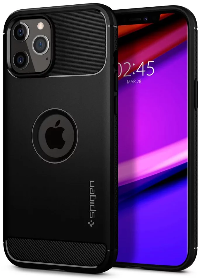 Maska SPIGEN RUGGED ARMOR IPHONE 12/12 PRO MATTE BLACK (ACS01700)