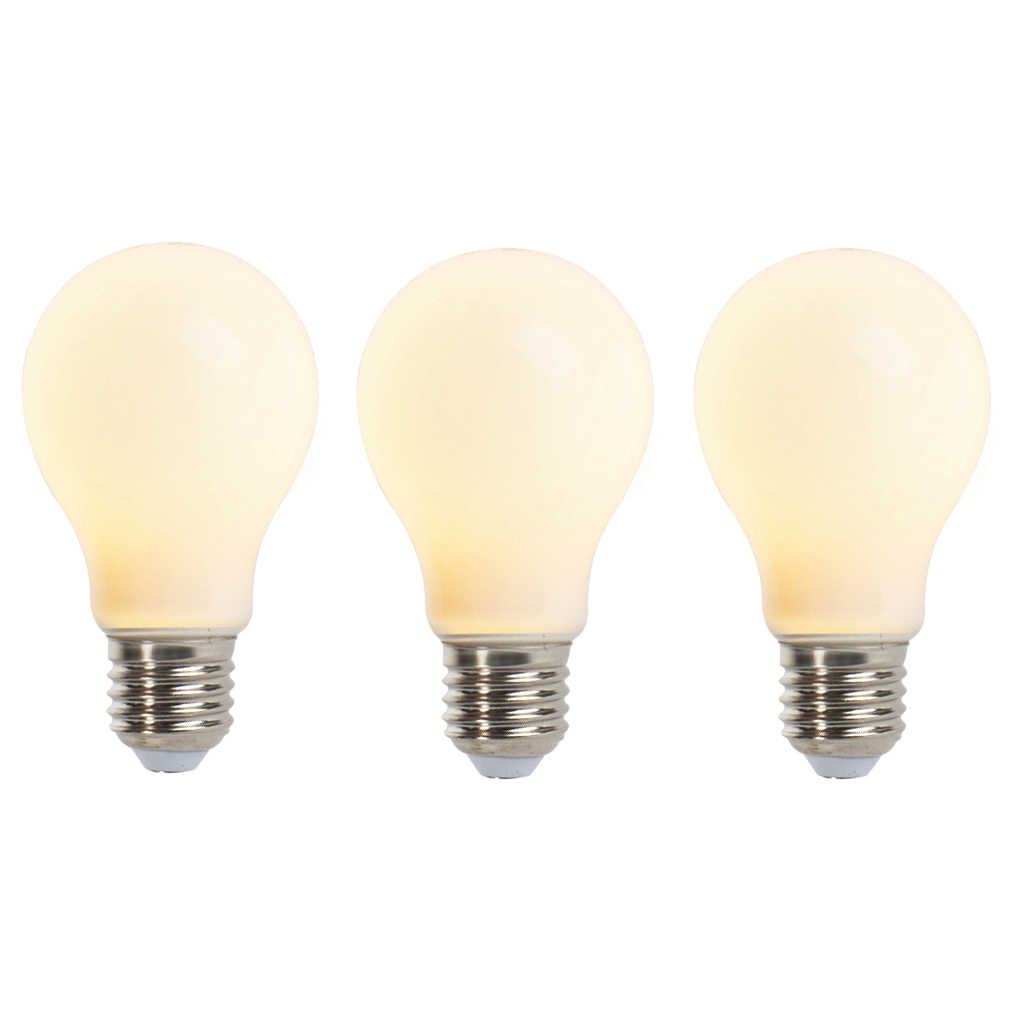 Set od 3 E27 prigušivih LED žarulja sa žarnom niti mat 5W 380lm 2350K
