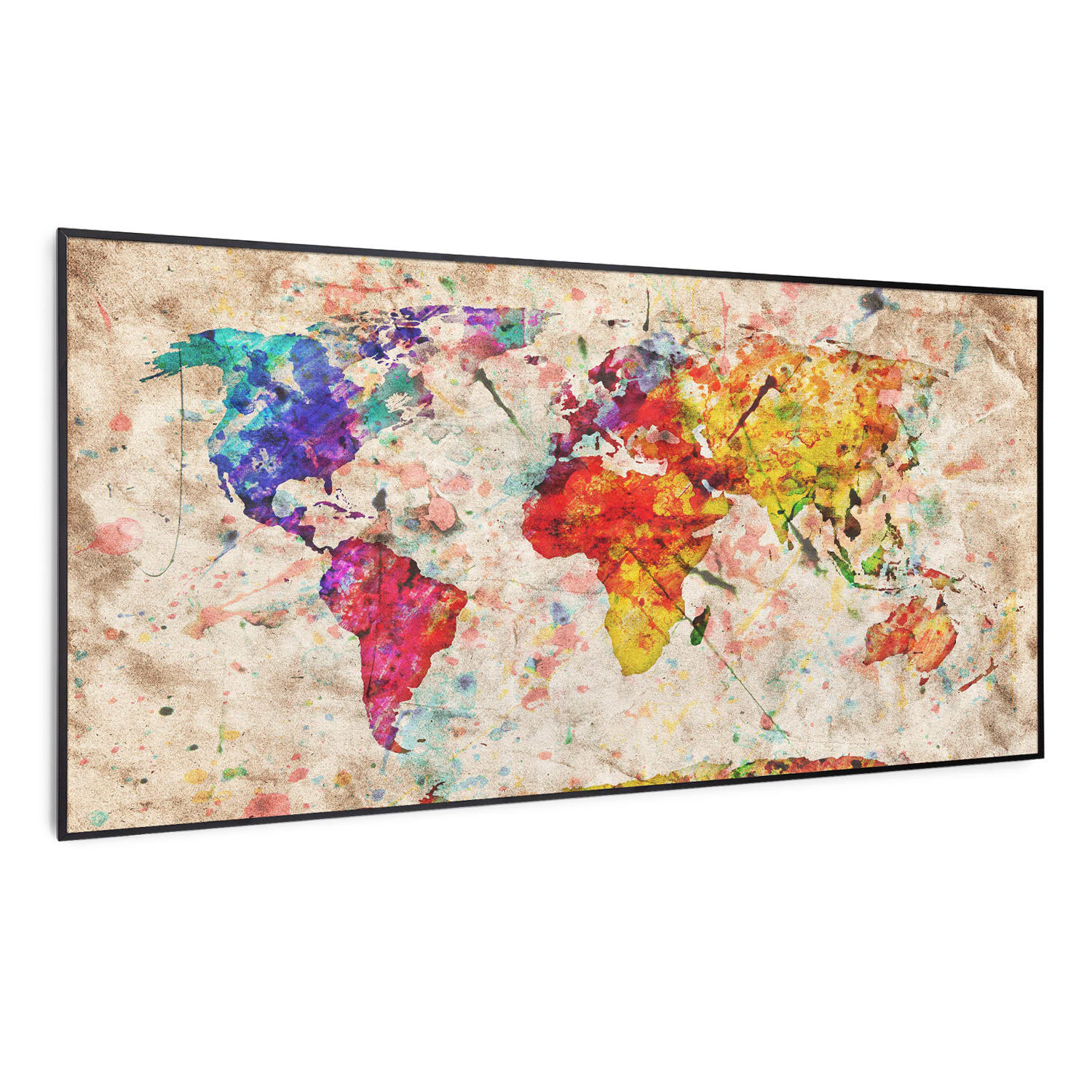 Klarstein Wonderwall Air Art Smart, infracrveni grijač, karta u boji, 120 x 60 cm, 700 W