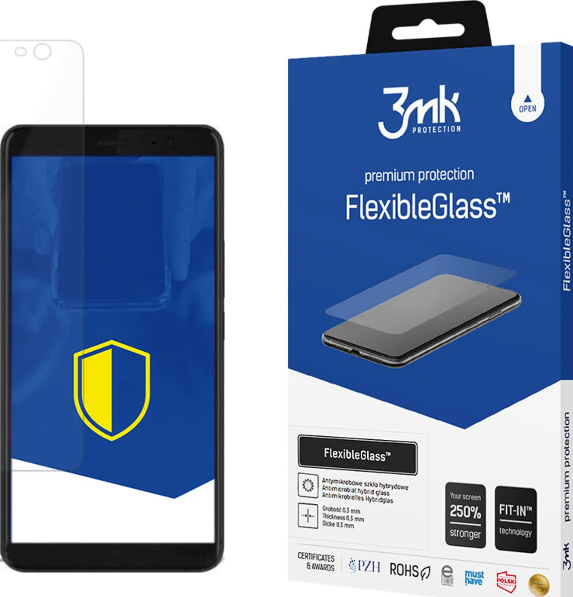 Zaštitno staklo 3MK FlexibleGlass HTC U11+ Hybrid Glass