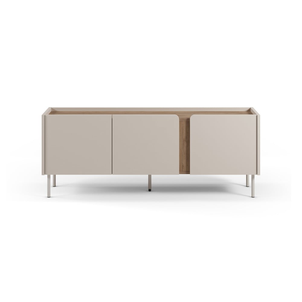 Krem/u prirodnoj boji TV komoda u dekoru hrasta 140x53x35 cm Lucile – Marckeric