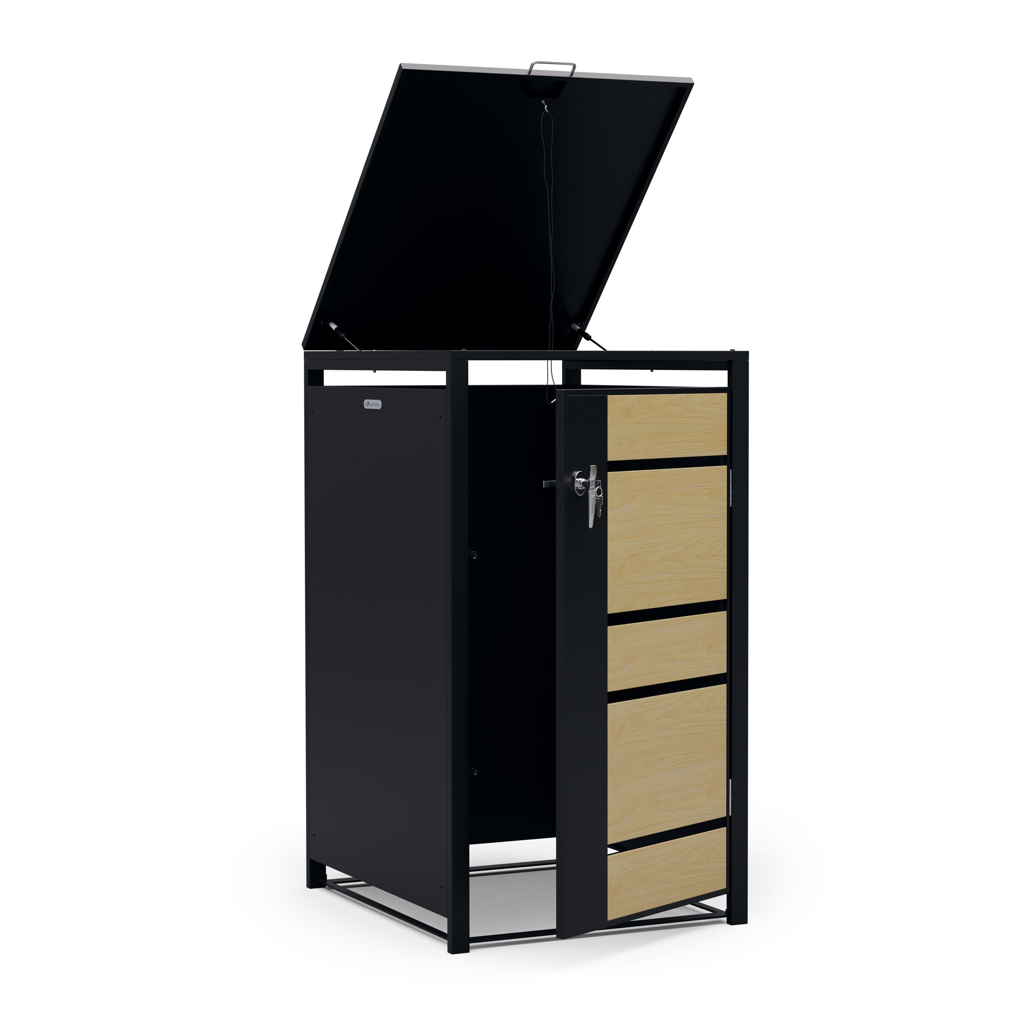 Blumfeldt BinSafe Kutija za otpatke 1 kanta 240L, pocinčani čelik otporan na vremenske uvjete koji se može zaključati