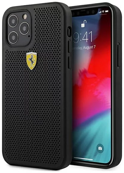 Maska Ferrari FESPEHCP12MBK iPhone 12/12 Pro 6,1" black hardcase On Track Perforated (FESPEHCP12MBK)