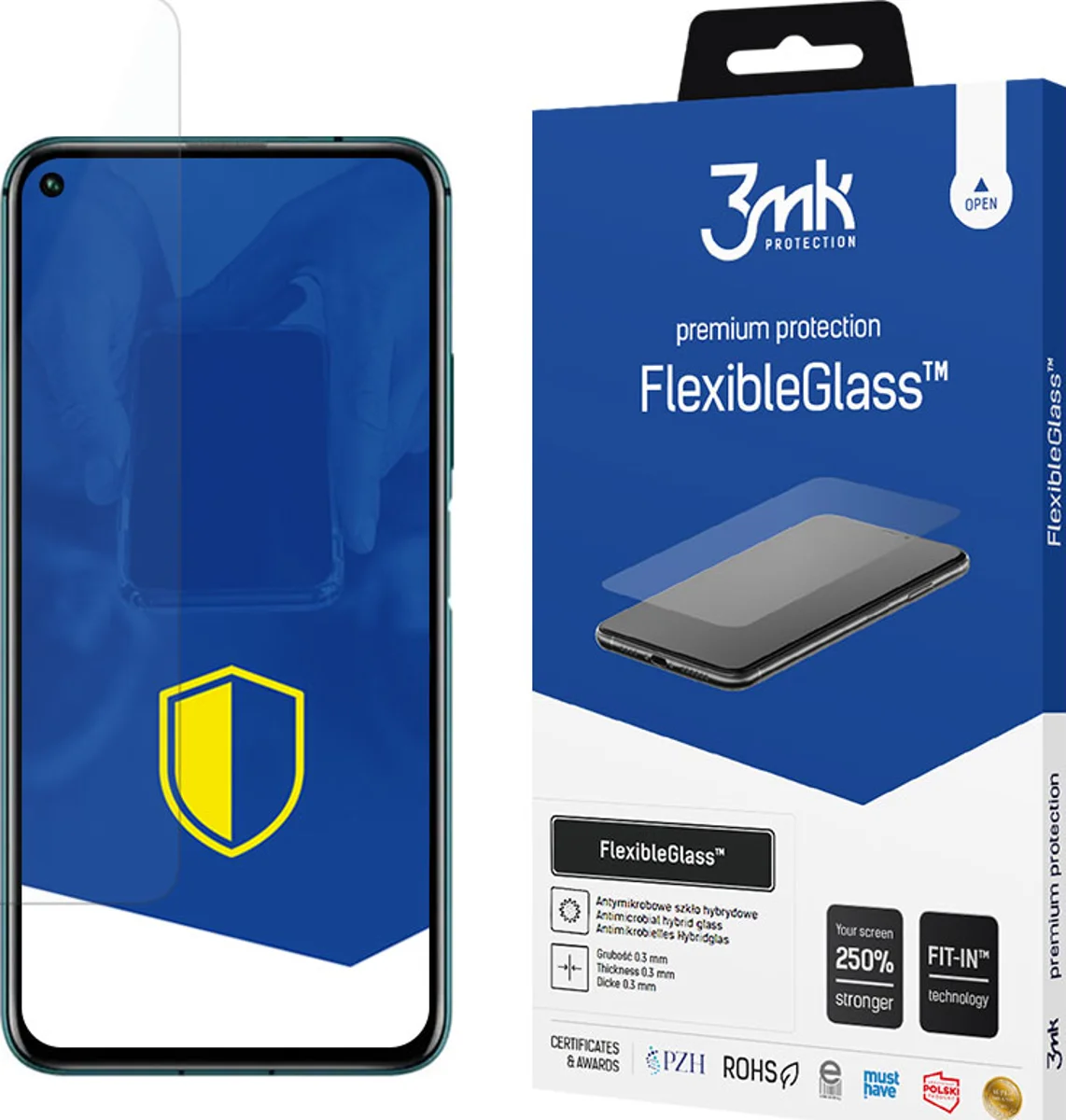 Zaštitno staklo 3MK FlexibleGlass Huawei Nova 5T Hybrid Glass