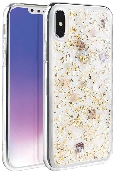 Maska UNIQ Lumence Clear iPhone Xs Max Champagne gold (UNIQ-IP6.5HYB-LUMCGLD)
