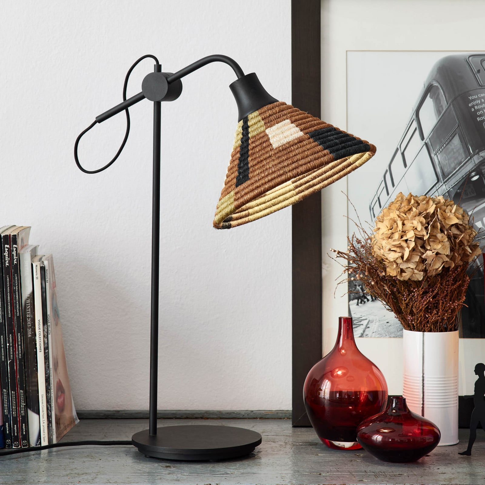 Stolna lampa Forestier Parrot, smeđa