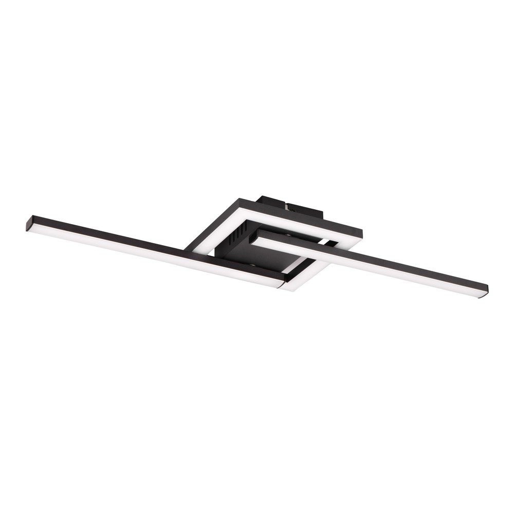Crna LED stropna svjetiljka 16x54 cm Viale – Reality