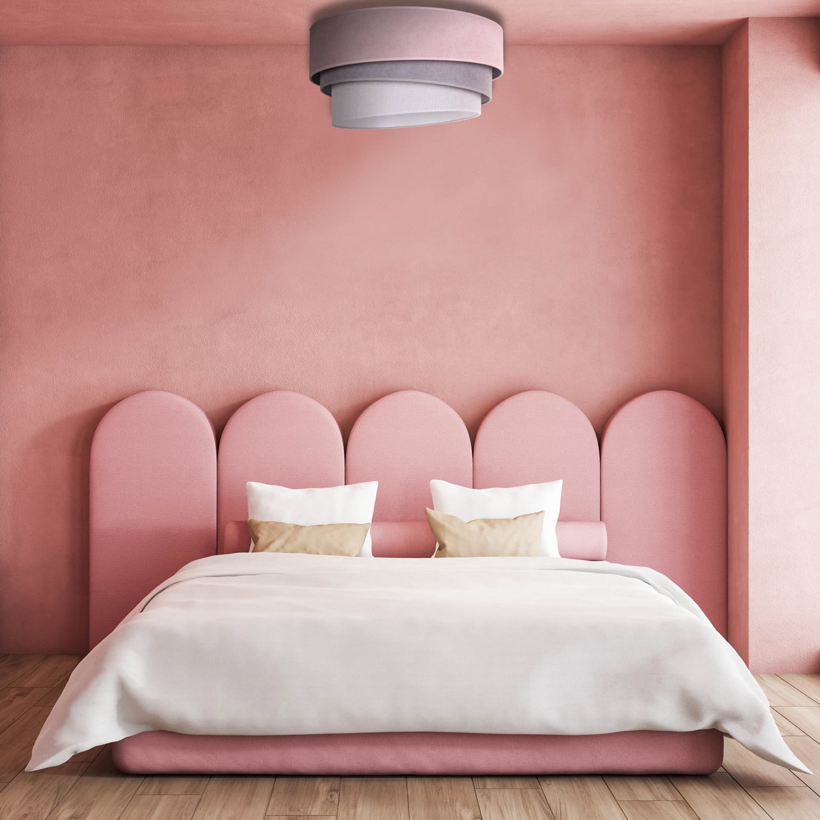 Stropna lampa pastel trio Ø 60cm roza/siva/svijetlo siva