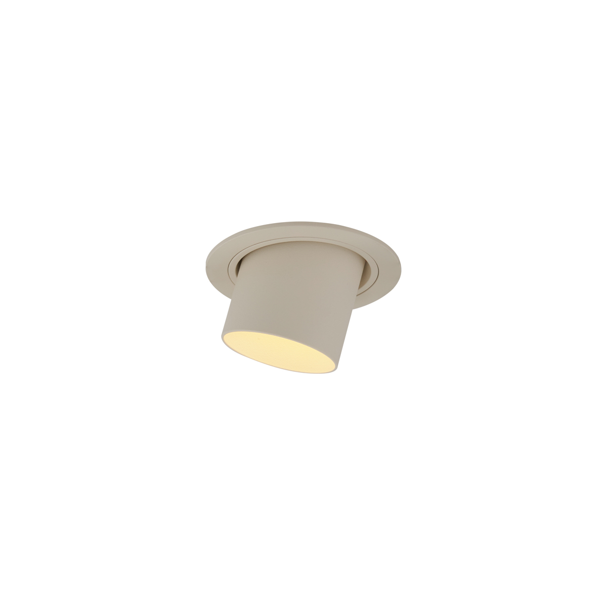 Moderno ugradno reflektorsko svjetlo bež GU10 50 mm okruglo nagibno - Installa