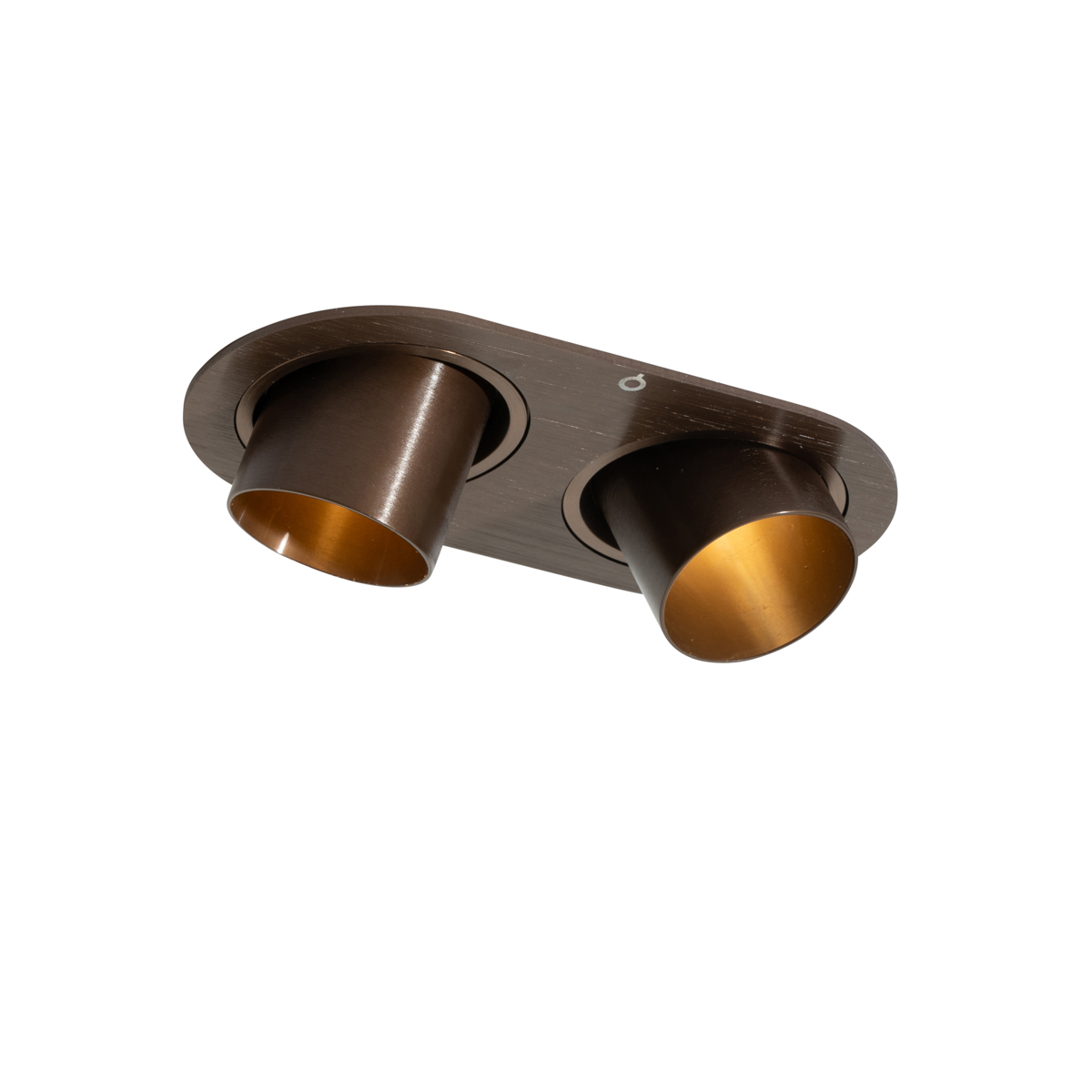 Okruglo ugradno svjetlo tamno brončano GU10 35 mm nagibno 2-svjetlo - Installa