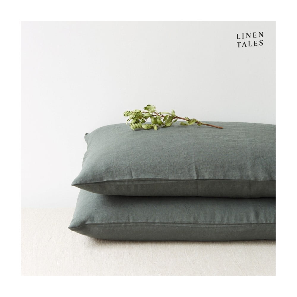 Lanena jastučnica 50x70 cm Forest Green  – Linen Tales