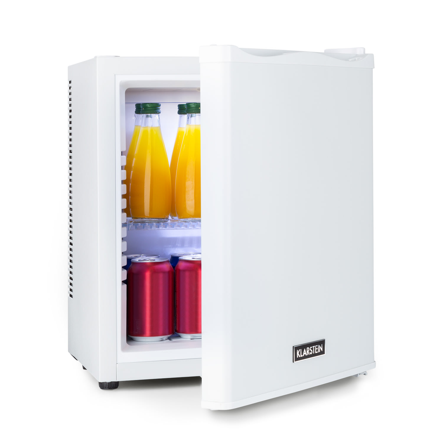 Klarstein Happy Hour 23, minibar, 23 L, 5 - 15 ° C, energetska klasa G, tihi rad, 23 dB, LED svjetlo, bijeli