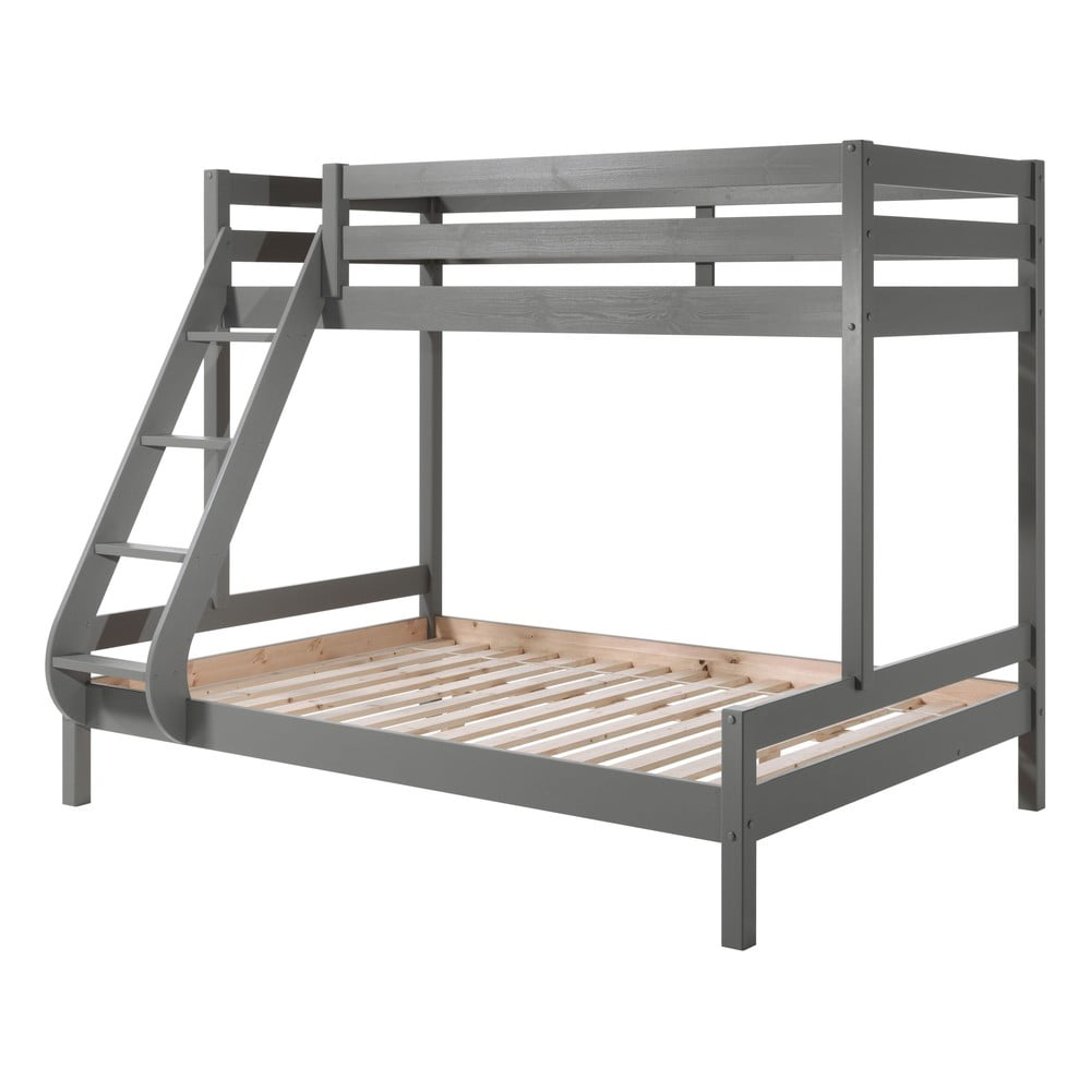 Sivi dječji krevet na kat 140x200/90x200 cm Pino - Vipack