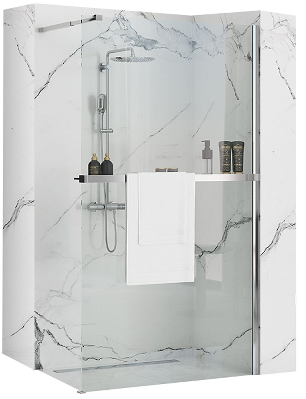 Rea Aero n 110 tuš zid s policom i Evo vješalica