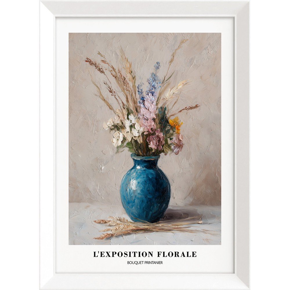 Tiskana slika s okvirom 56x75 cm Blue Vase – Styler