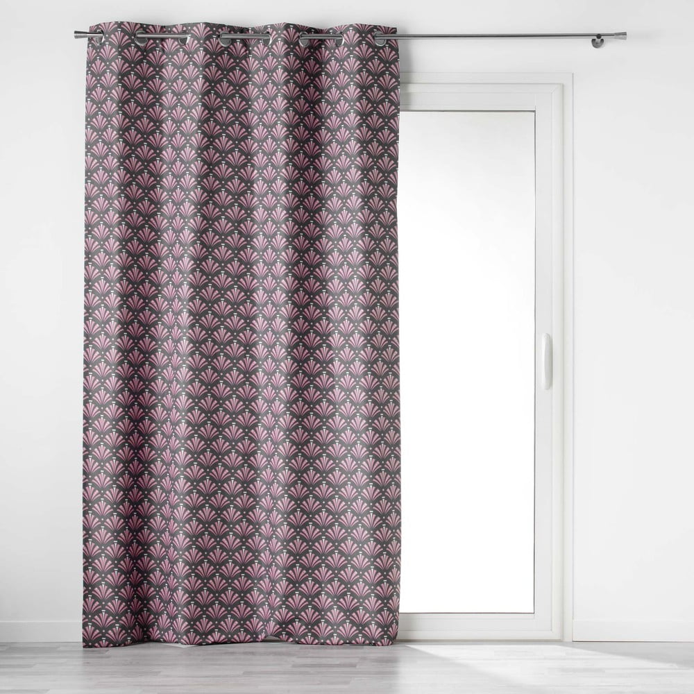Ružičasta/siva zatamnjujuća zavjesa od mikrovlakana 135x260 cm Surya – douceur d'intérieur