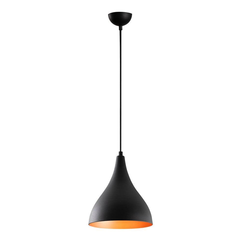 Crna viseća svjetiljka s metalnim sjenilom ø 22 cm Sağlam – Opviq lights