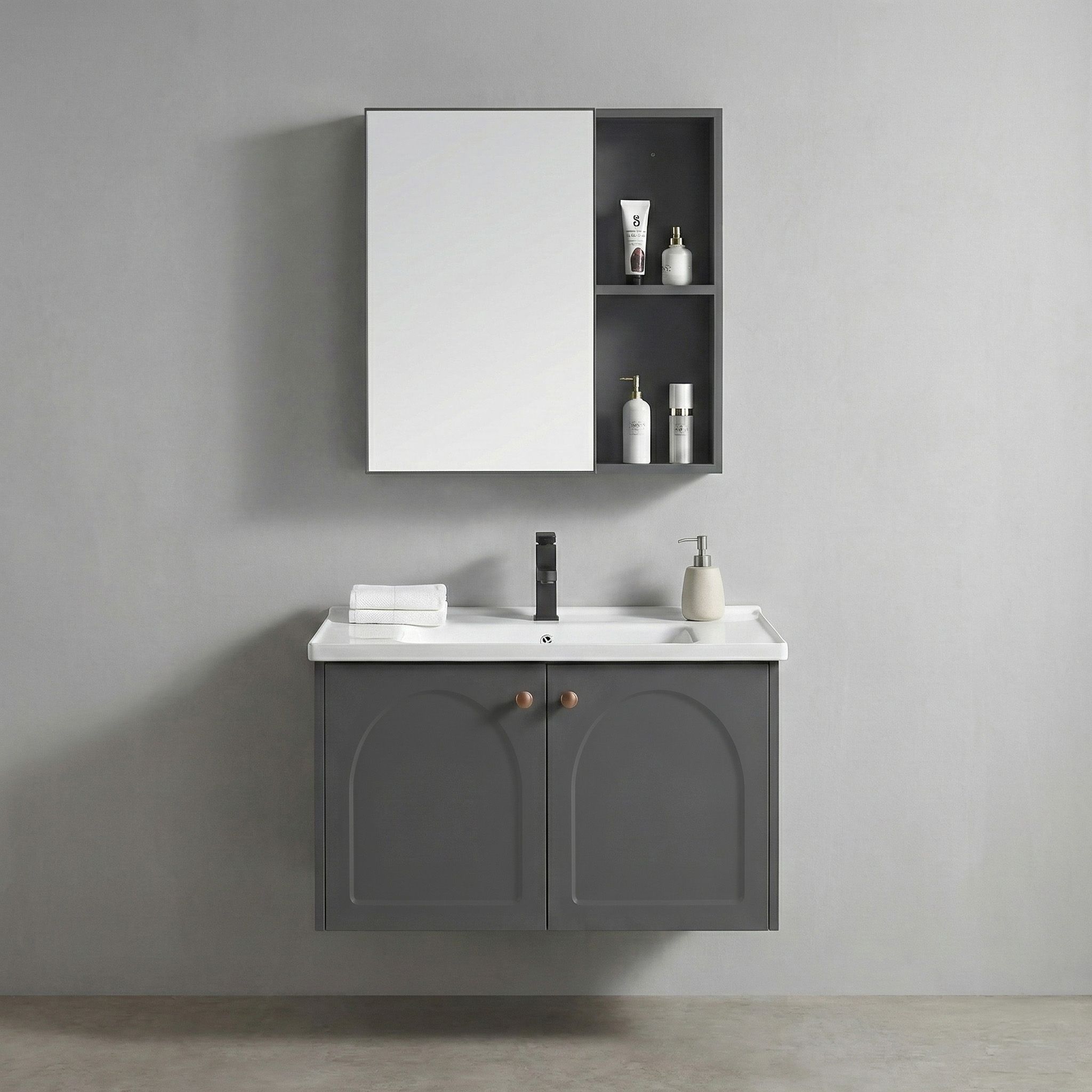 Set kupaonskog namještaja s umivaonikom Denver 60cm Grey