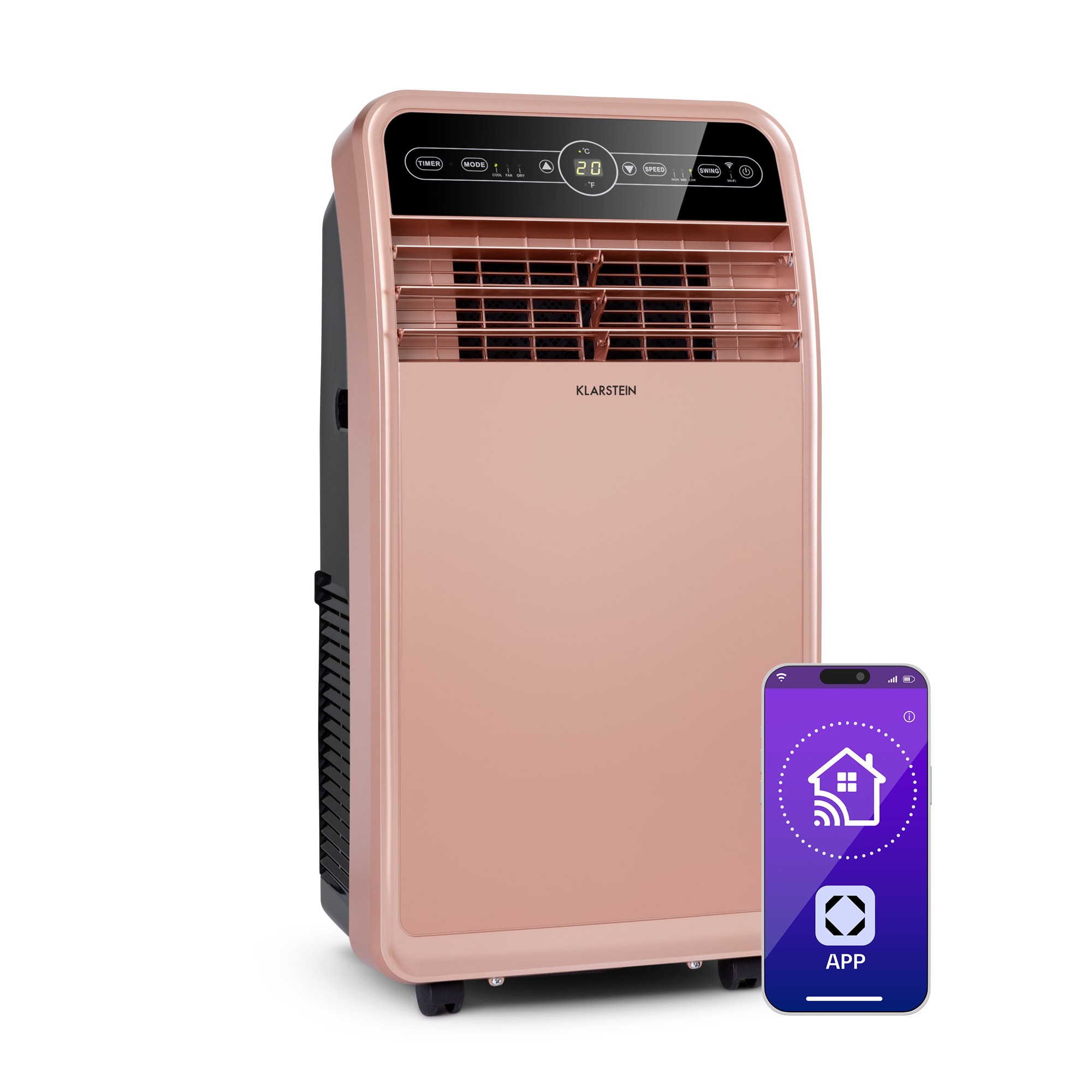 Klarstein Metrobreeze New York Smart 12k, prijenosna klima, 12000BTU / 3,5 kW, energetski razred A, daljinski upravljač