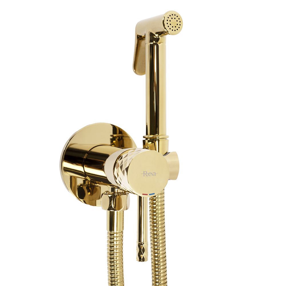 Miješalica za bide Loop Diamond Gold
