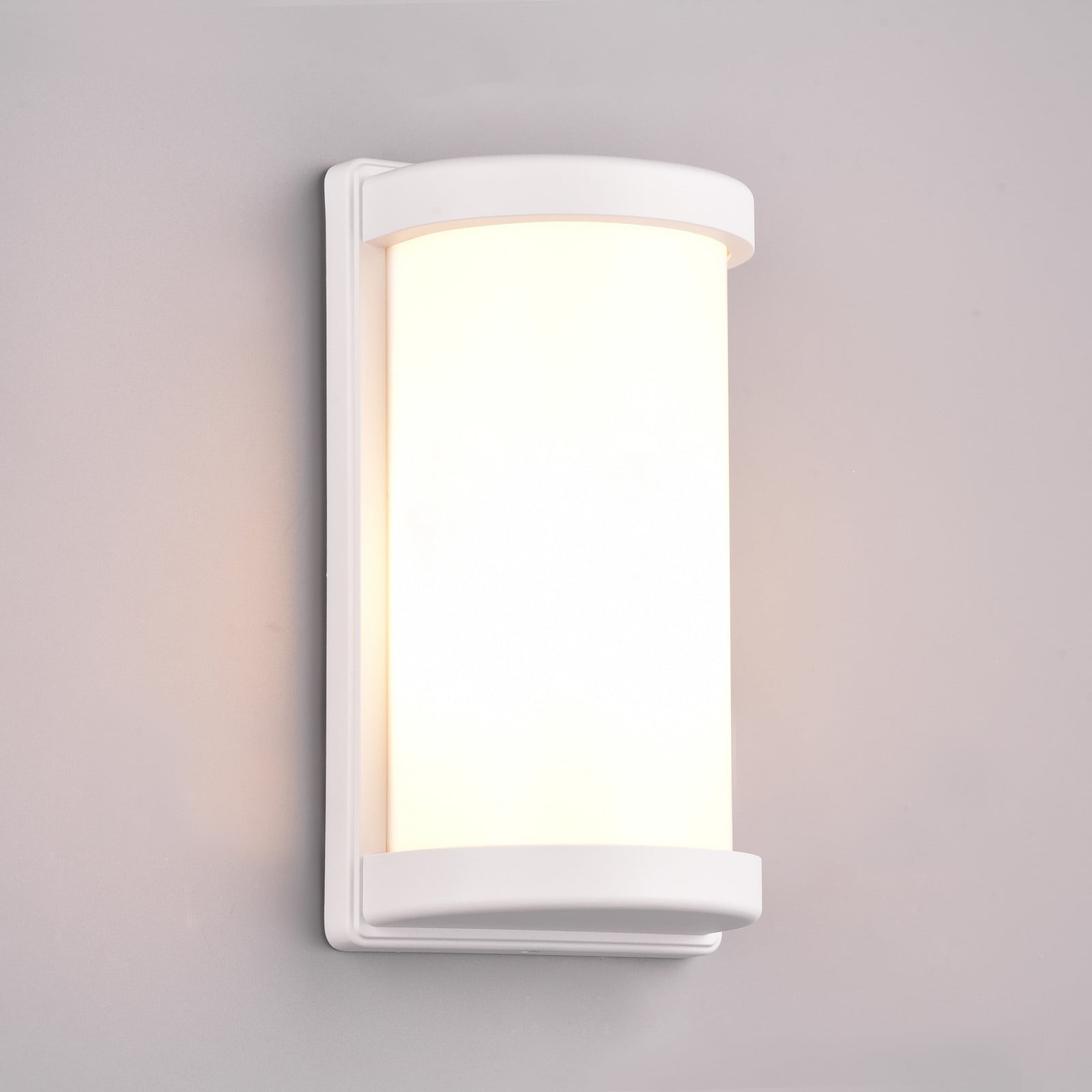 Vanjska zidna svjetiljka Puelo, lijevani aluminij, bijela