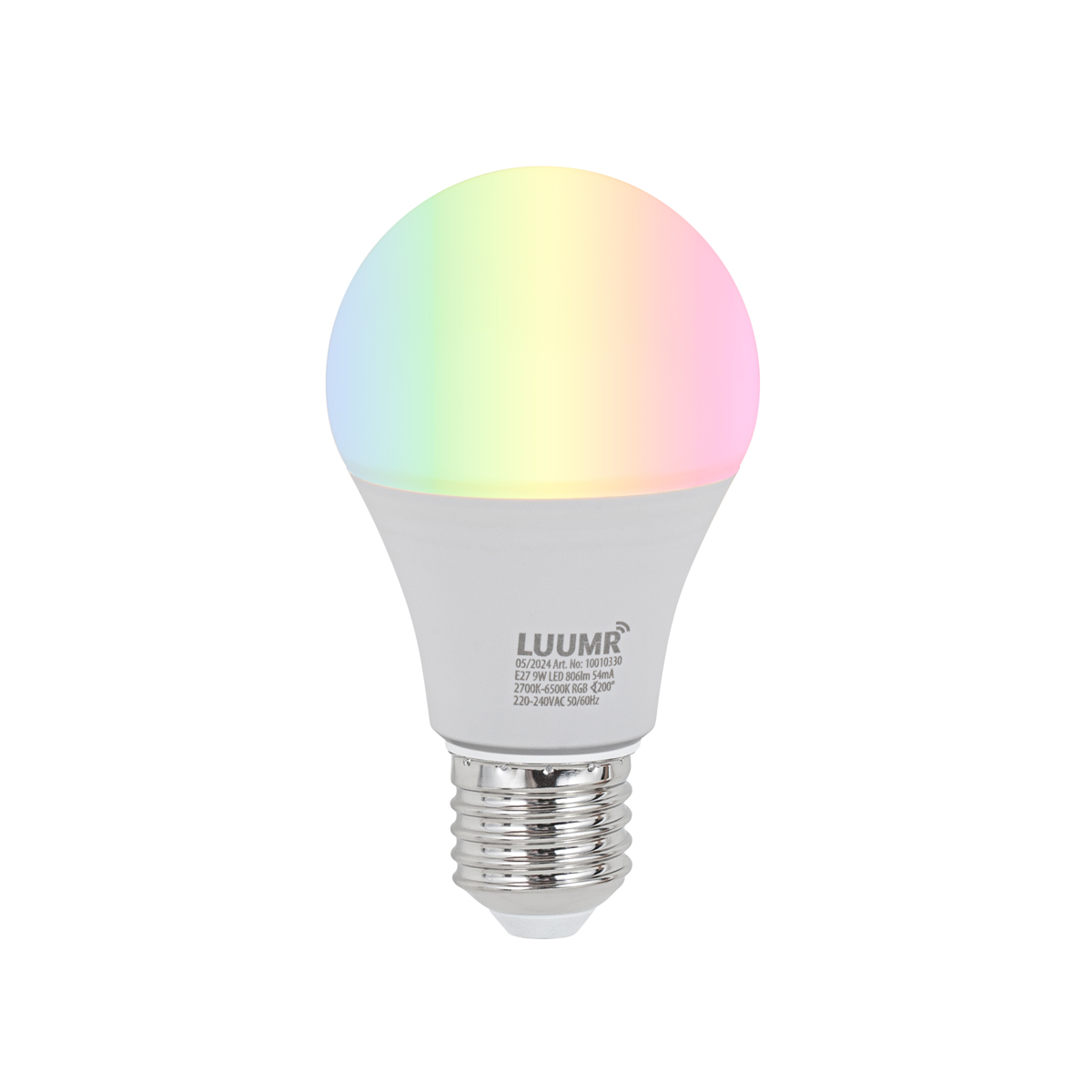E27 Prigušiva LED žarulja RGBW A60 Opal 9W 806 lm 2700-6500K