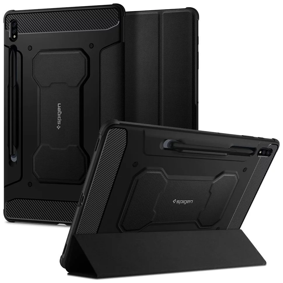 Maska SPIGEN RUGGED ARMOR ”PRO” GALAXY TAB S7+ PLUS 12.4 T970/T976 BLACK (ACS01607)