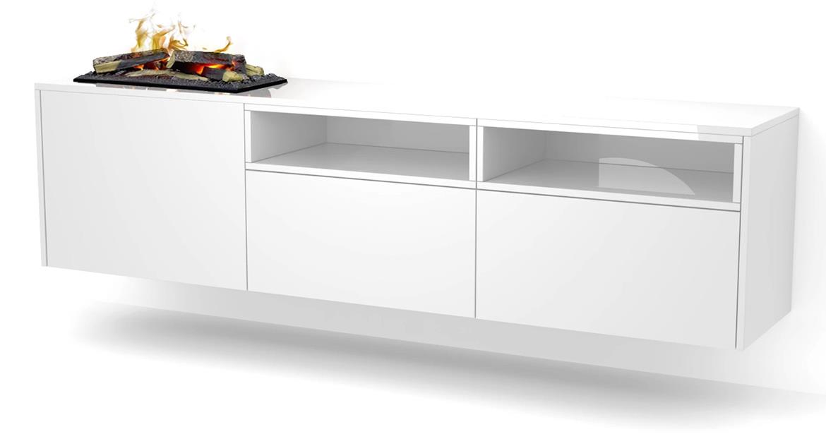 Elektricni kamin Tecero Cassette 400/600 bijeli mat