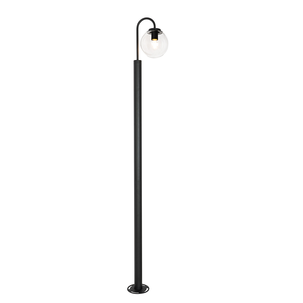 Moderna svjetiljka crna s plastikom 200 cm IP44 - Sfera